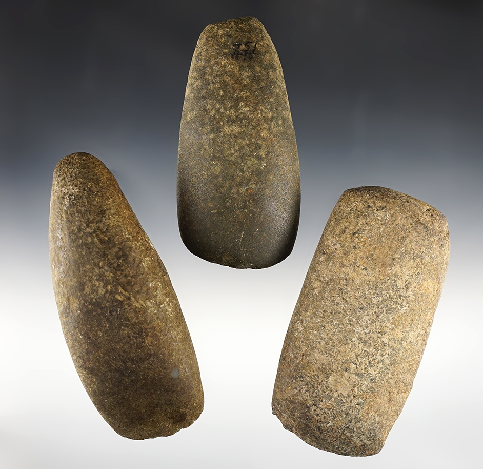 Set of 3 Ohio Celts in nice condition. The largest is 5 1/4".