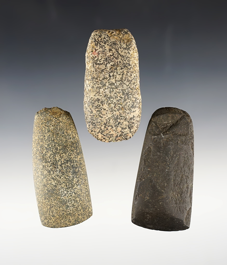 Set of 3 Ohio Celts in good condition. The largest is 3".