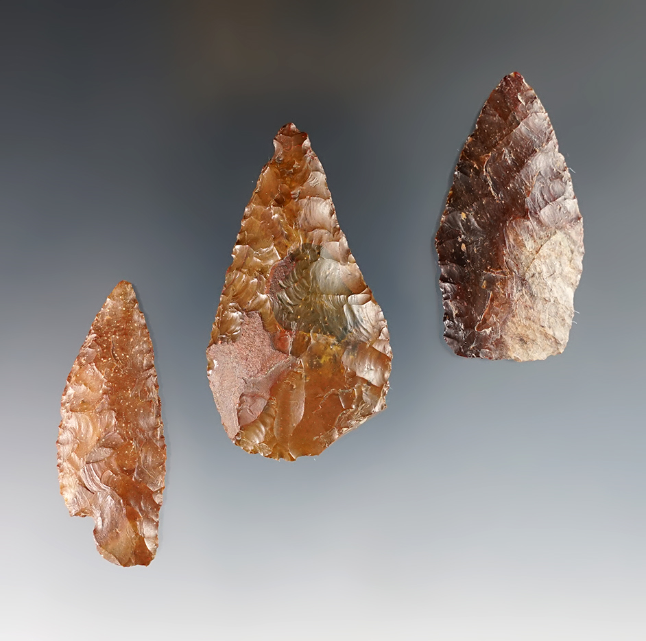 Set of 3 nice Knives found in the Washington/Oregon area. Ex. Norma Berg.  COO's.