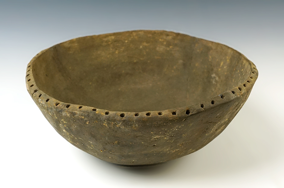 7 7/8" wide Mississippian Bowl recovered by Tom Henson - Crosskno Site, Mississippi Co., Arkansas.