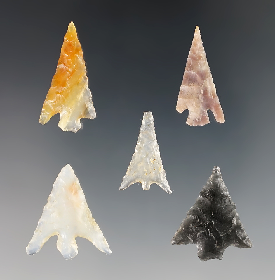 Set of 4 fine assorted Gempoints - Washington/Oregon area. One comes with a Davis COA. 