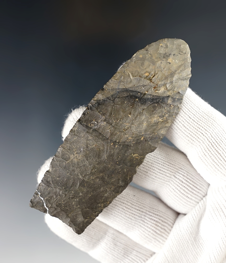 3 3/16" Nellie Chert Paleo Lanceolate. Marion Co., Ohio. Includes a restoration certificate.
