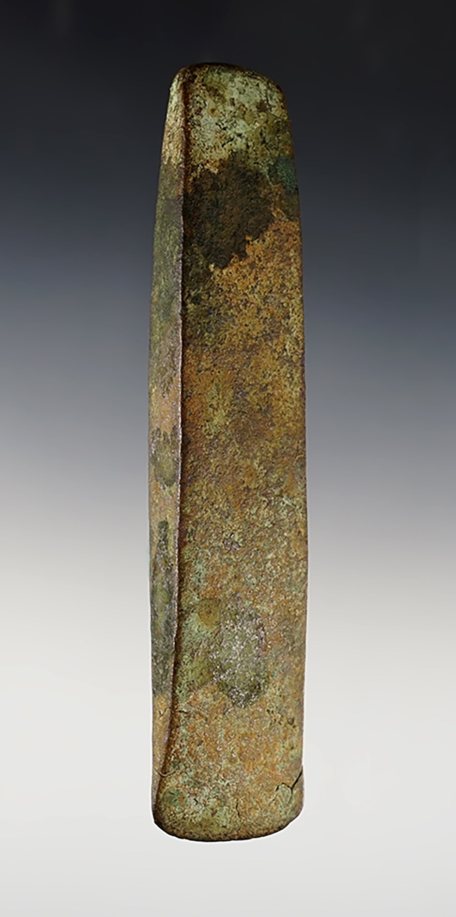 5 3/16" Copper Celt from a Cache - Yankeetown Site in Warrick Co., Indiana. Pictured!