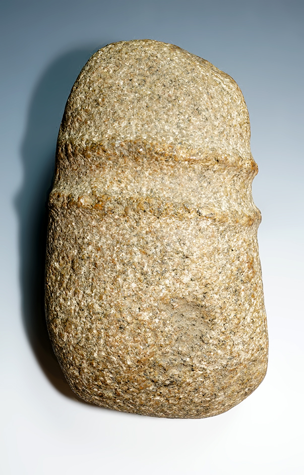 Extremely large 10 7/16" long x 6 3/8" - 3/4 Grooved Hardstone Axe - Pulaski Co., Indiana.
