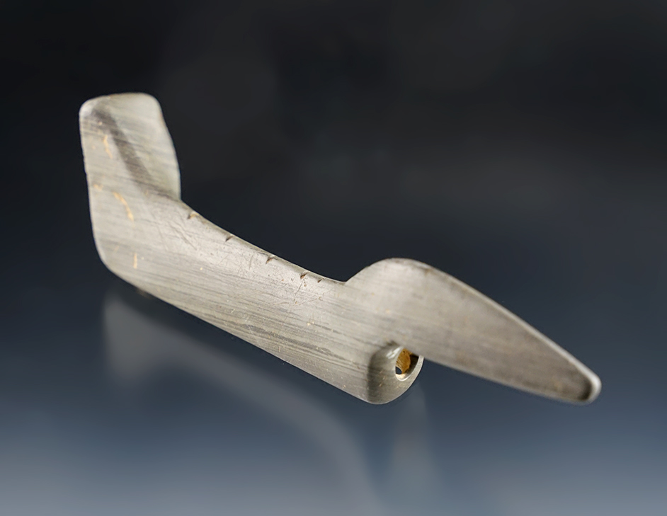 4 7/8" Birdstone with 5 tally marks - Whitley Co., Indiana. Ex. Earl Townsend (#1807).