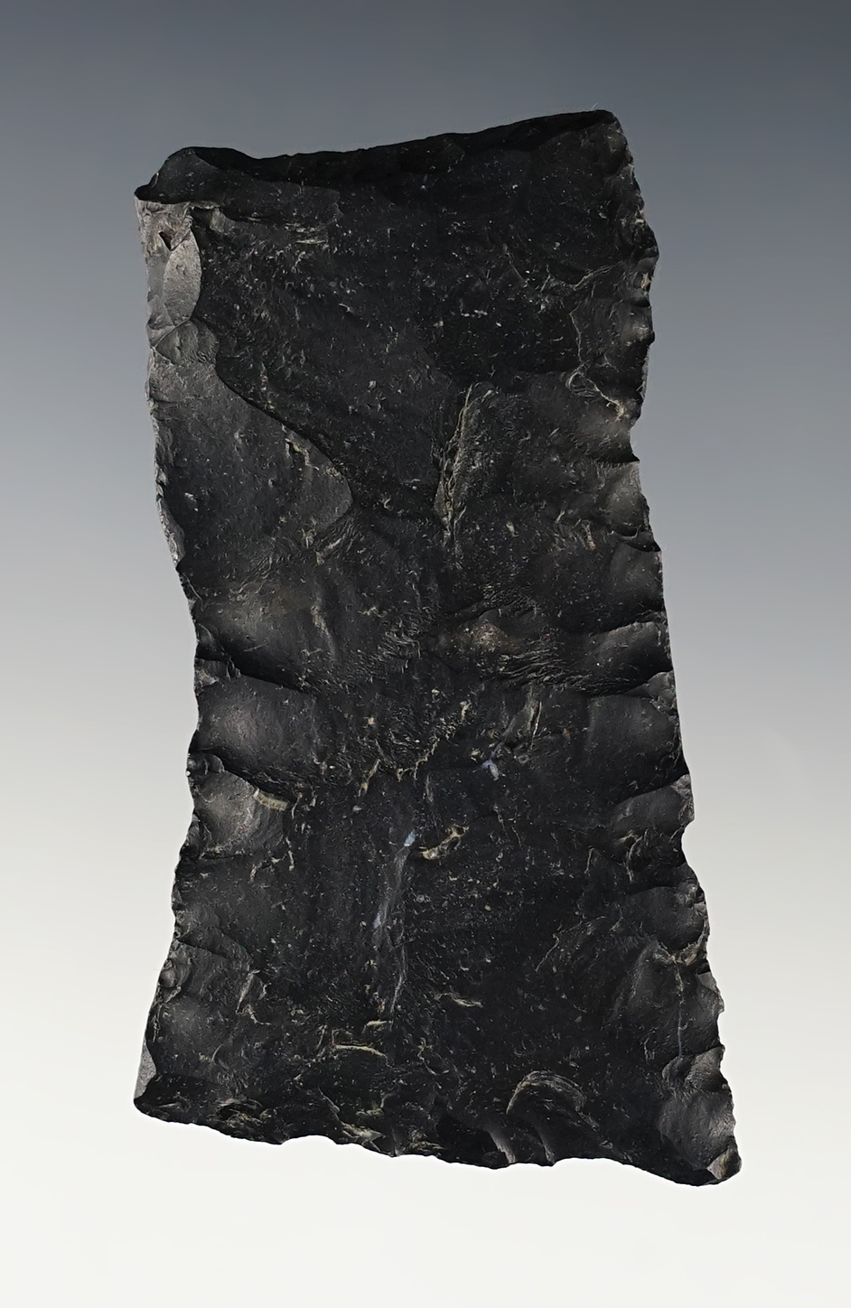2 7/8" Paleo Square Knife made from Coshocton Flint. Recovered in Franklin Co., Ohio.