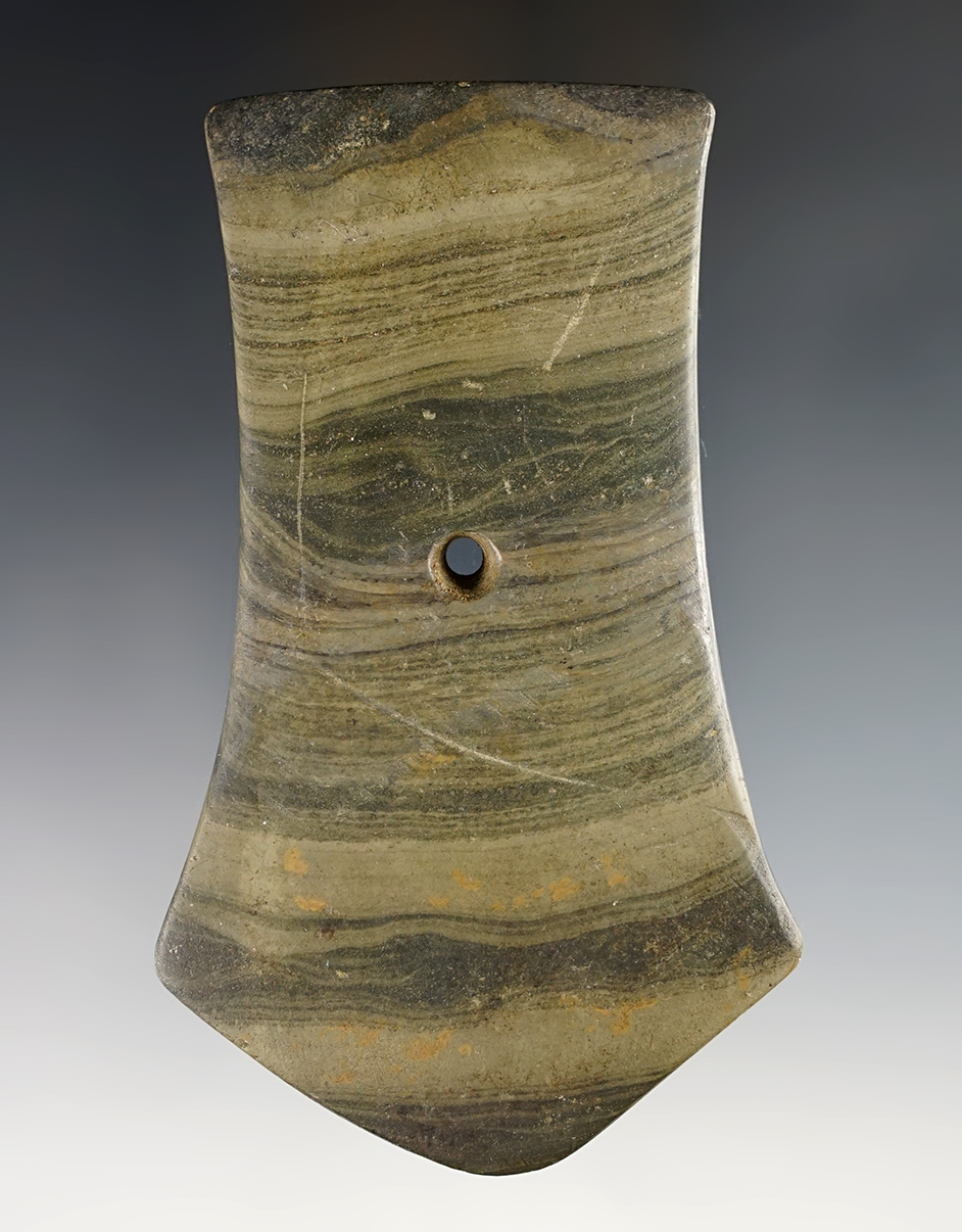 4 3/4" Pentagonal Pendant  -Medina Co., Ohio. Ex. Todd Harding, Root (#3564S). Davis COA.