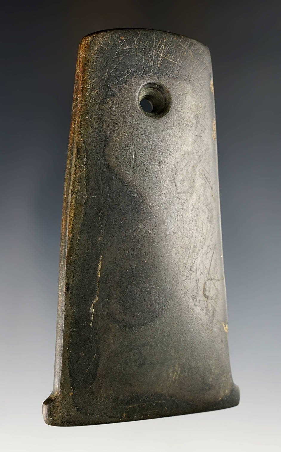 Unique 4 1/16" Banded Slate Anchor Pendant in excellent condition. Found in Ohio.