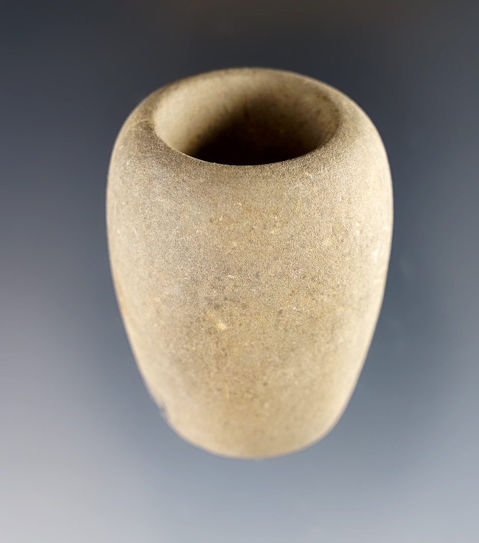 1 3/4" x 1 5/16" Tube Pipe -  Sandstone. Found in Ohio. Ex. William Platt. Bennett COA. 