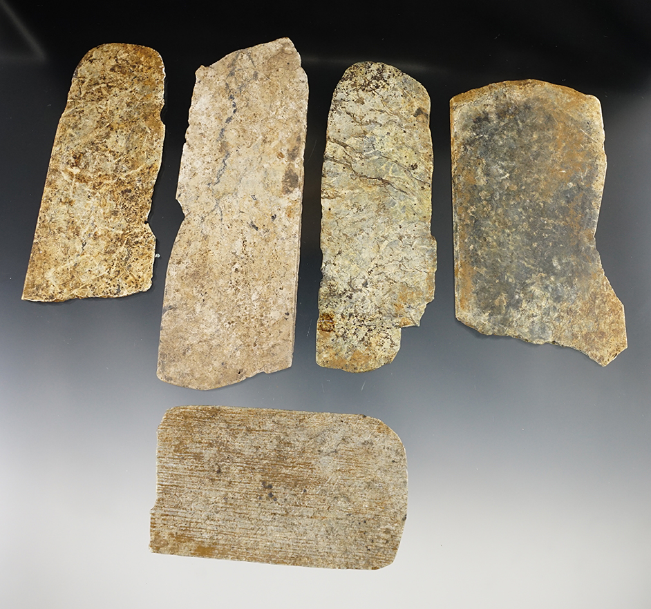 5 Hopewell Tablet section - Licking Co., Ohio. One piece comes with a Jackson COA.