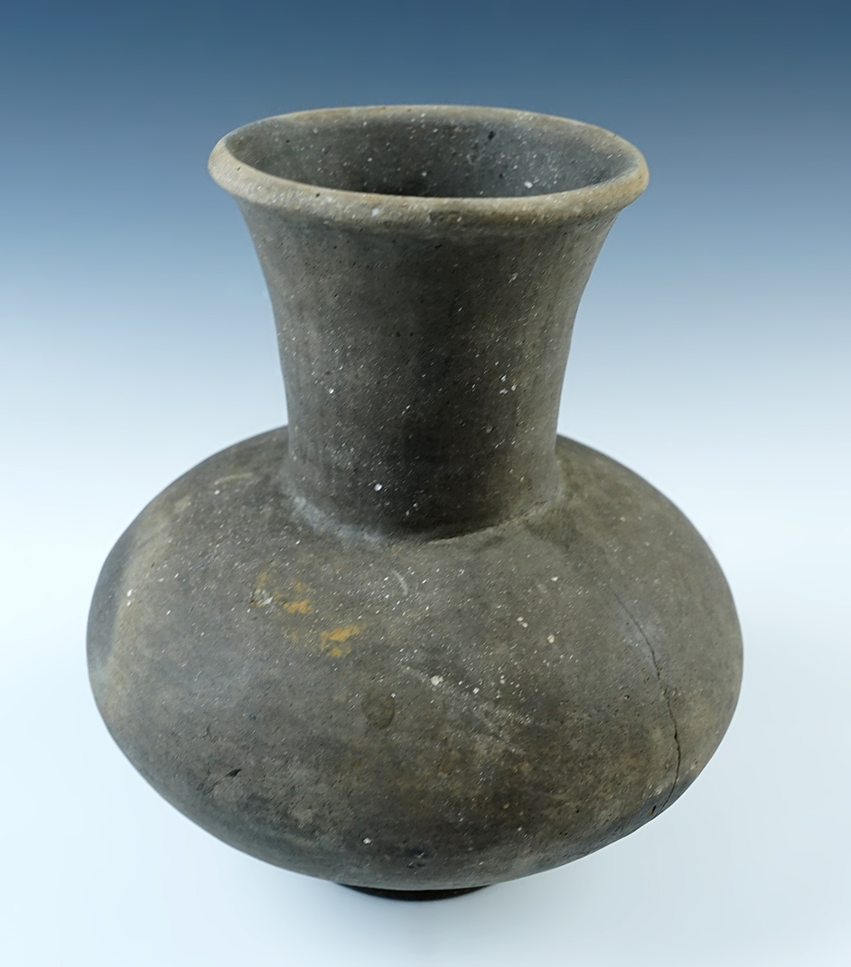 7 1/8" x 6 5/8" Pottery Bottle in solid condition - Missouri. Ex. Steve Puttera.