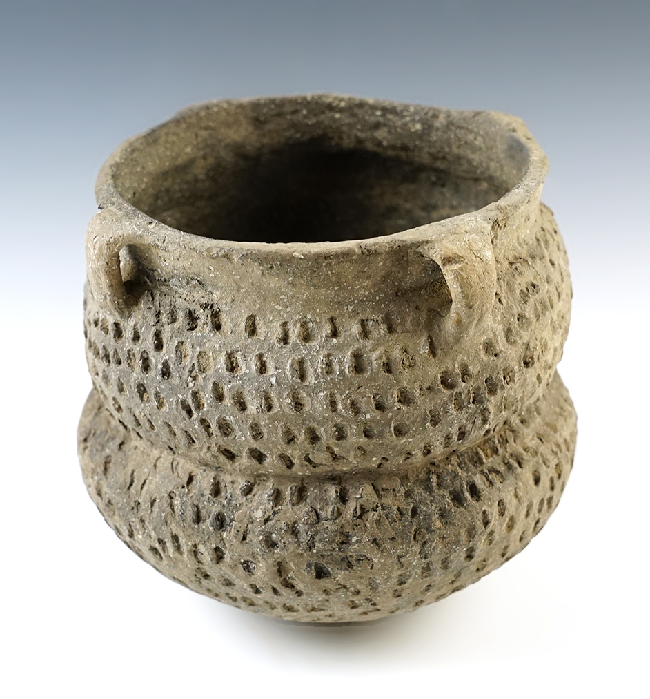 5 1/8"  x 5 3/4"  Mississippian Compound Vessel. Miller Place in  Poinsett Co., Arkansas. 