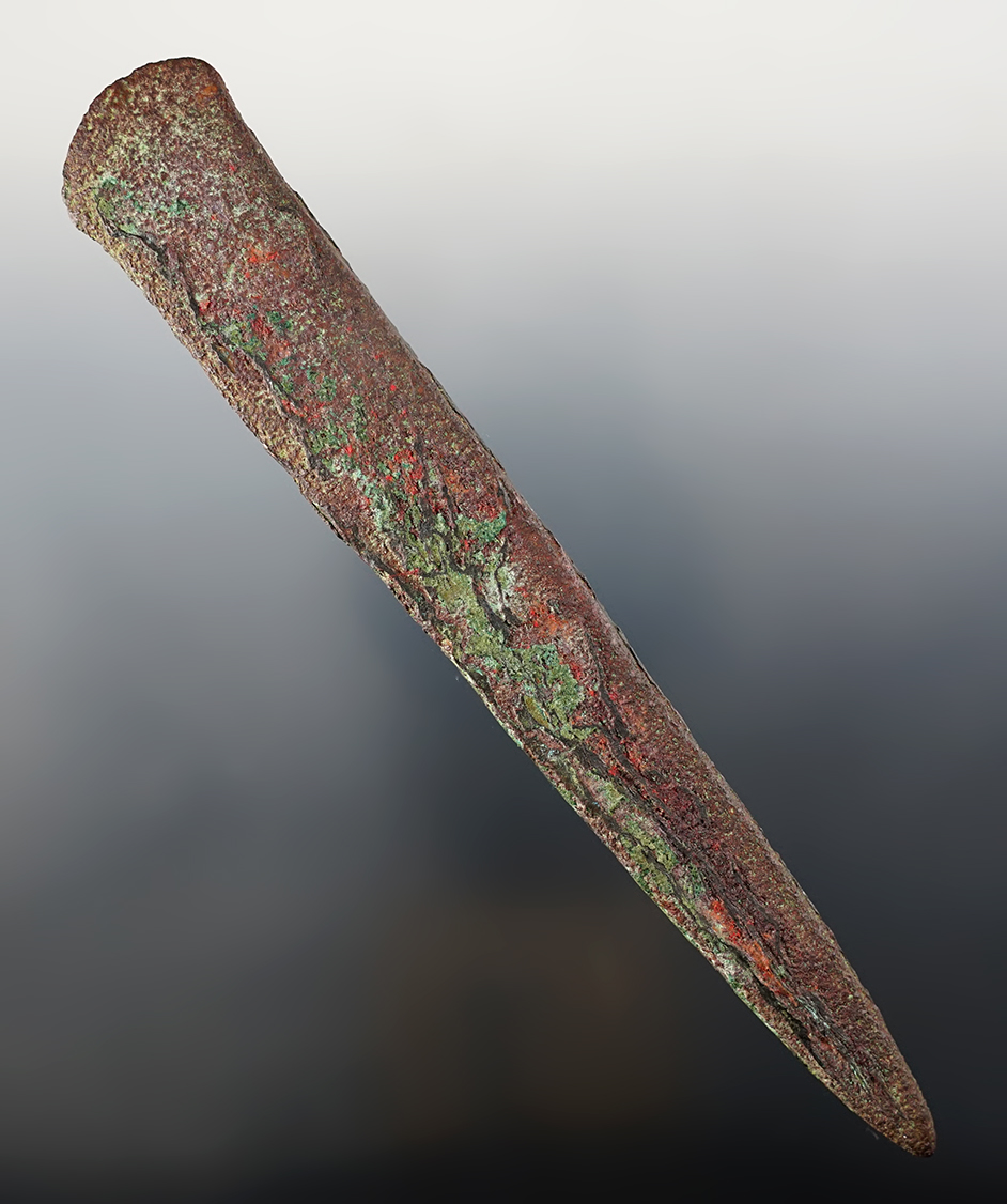 7 3/16"Old copper culture Copper Adze - recovered in Wisconsin. Comes with a Motley COA. 