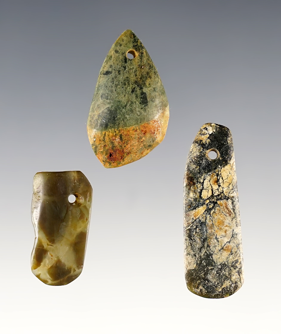 Set of 3 fine Heirloom Pendants, Costa Rica, Nicoya Peninsula, Guanacaste Province, 300-700 CE. 