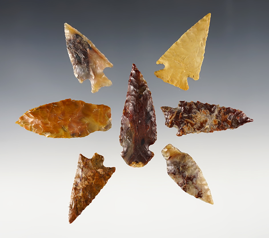 Set of 7 assorted Points found in the Washington/Oregon area. Some very nice examples.