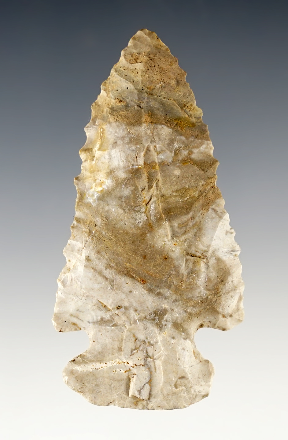 2 11/16" serrated Indiana Dovetail made from beautiful Indiana Green (Attica Chert). 