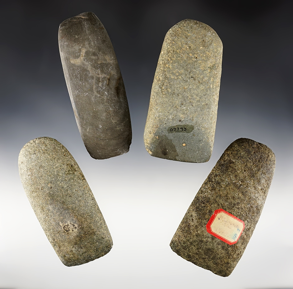 Set of 4 nice Ohio Celts in good condition. The largest is 4 5/8".