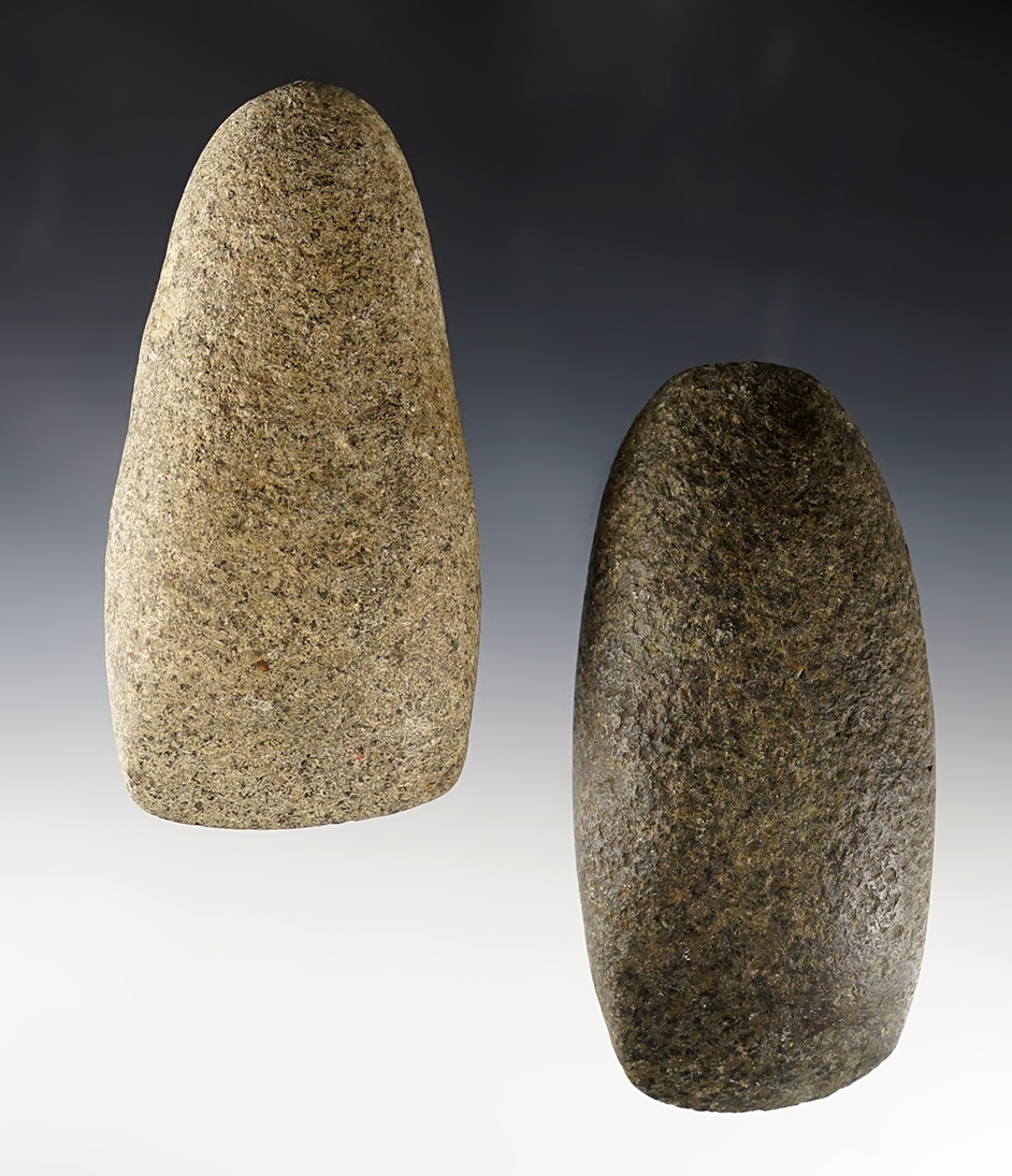 Pair of Ohio Hardstone Celts in good condition. The largest is 4 5/8".