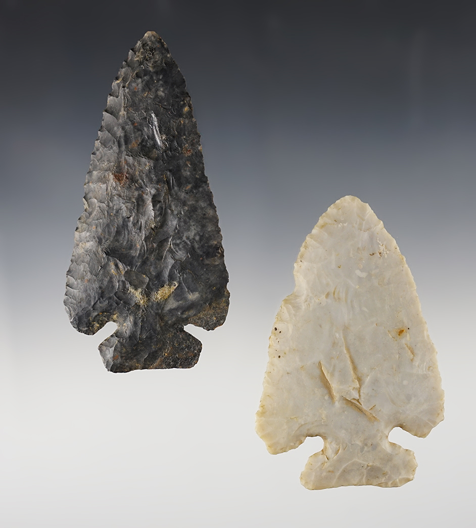 Pair of classic Ohio Archaic Points that are restored.