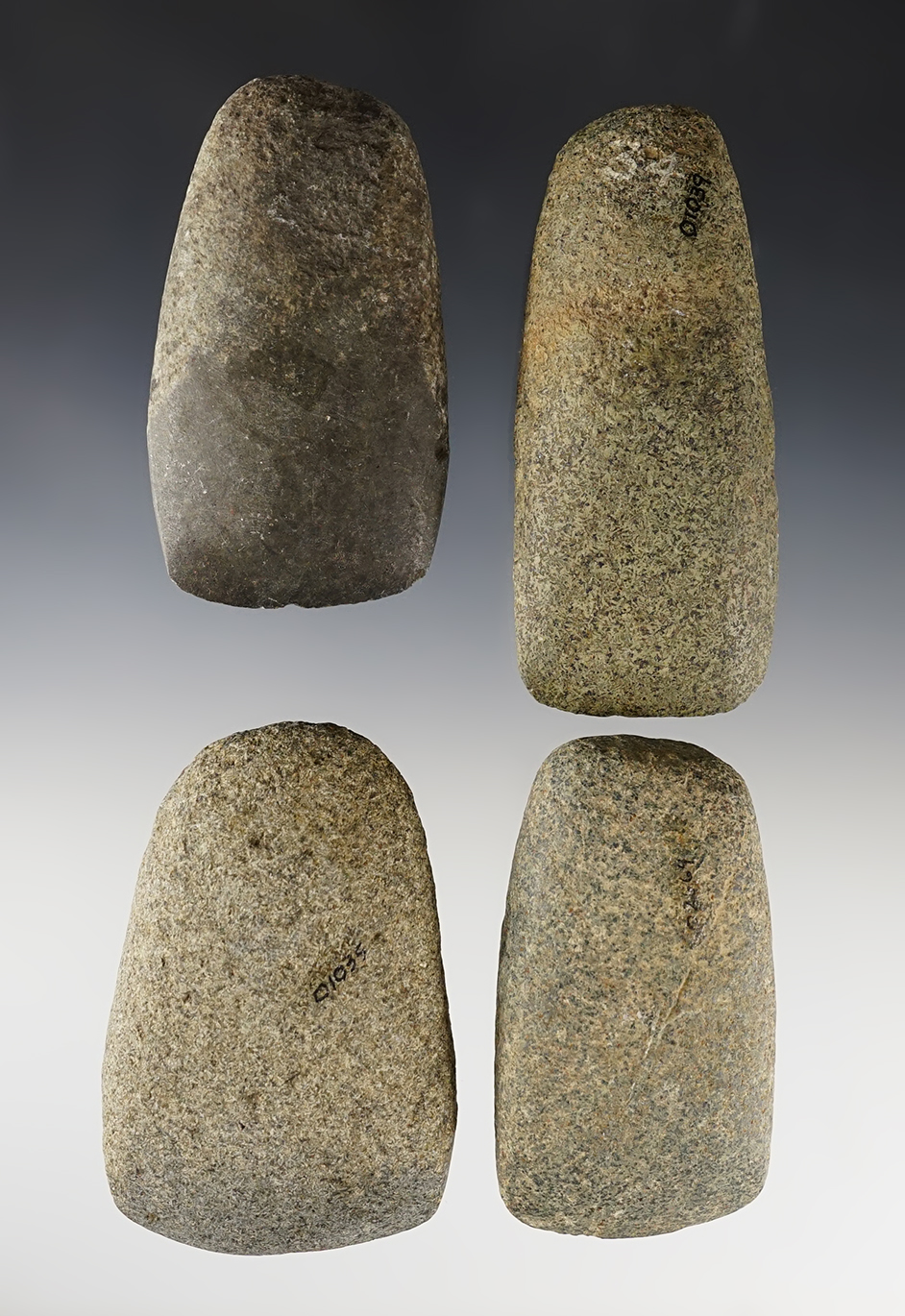 Set of 4 Ohio Celts in good condition. The largest is 3 7/8".