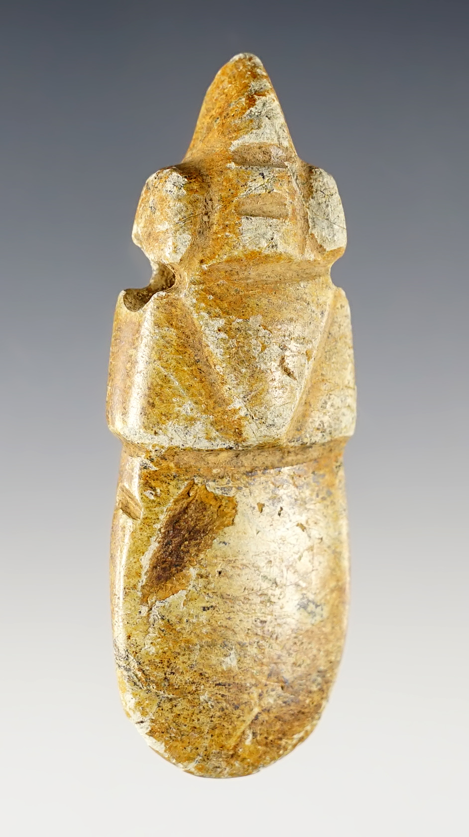 2 7/8" Bird Celt Pendant from Nicoya Peninsula, Guanacaste Province, Costa Rica, 1-500 CE. 