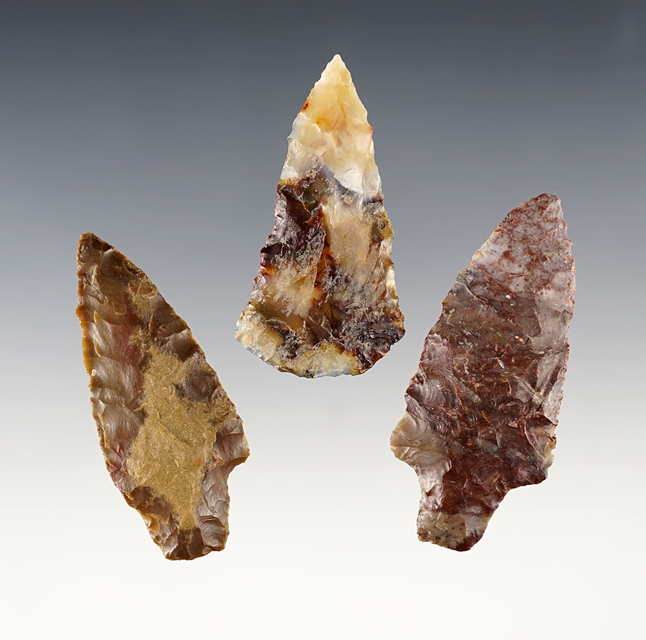 Set of 3 colorful Knives found in the Washington/Oregon area. Ex. Norma Berg. COO's.