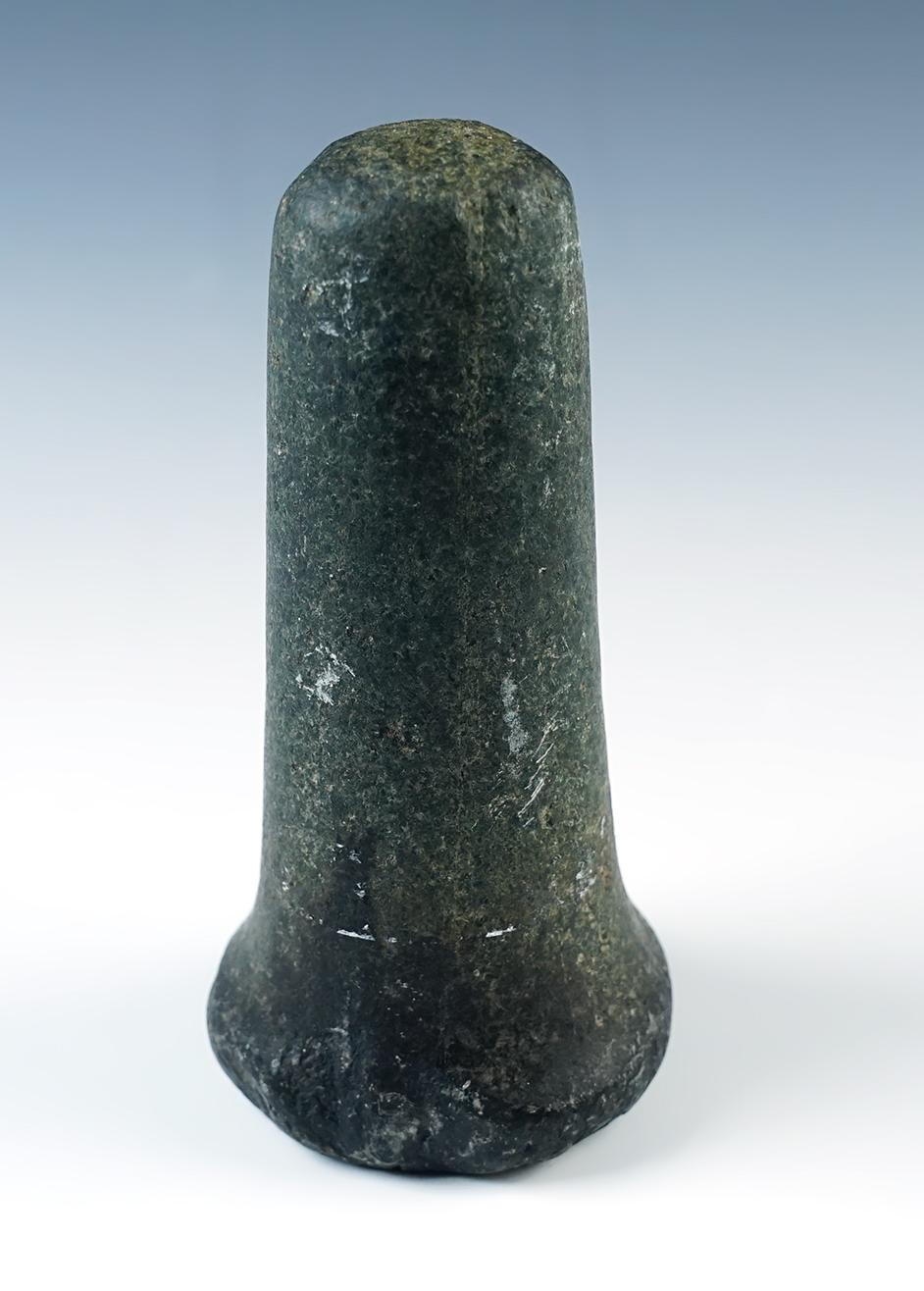 6" heavily patinated Bell Pestle found near Bucyrus, Crawford Co., Ohio. Ex. Len Weidner.  