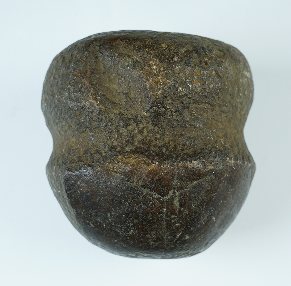 Large 4 1/2" x 4 1/2" Full Grooved Midwestern Maul that is heavily patinated.  Ex. Herb Tellfors. 