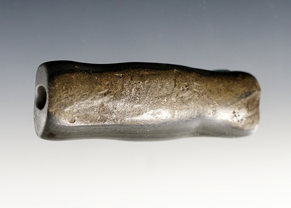 3 7/16" Bar Amulet - Richland Co., Ohio. Nicely flared and humped ends. 