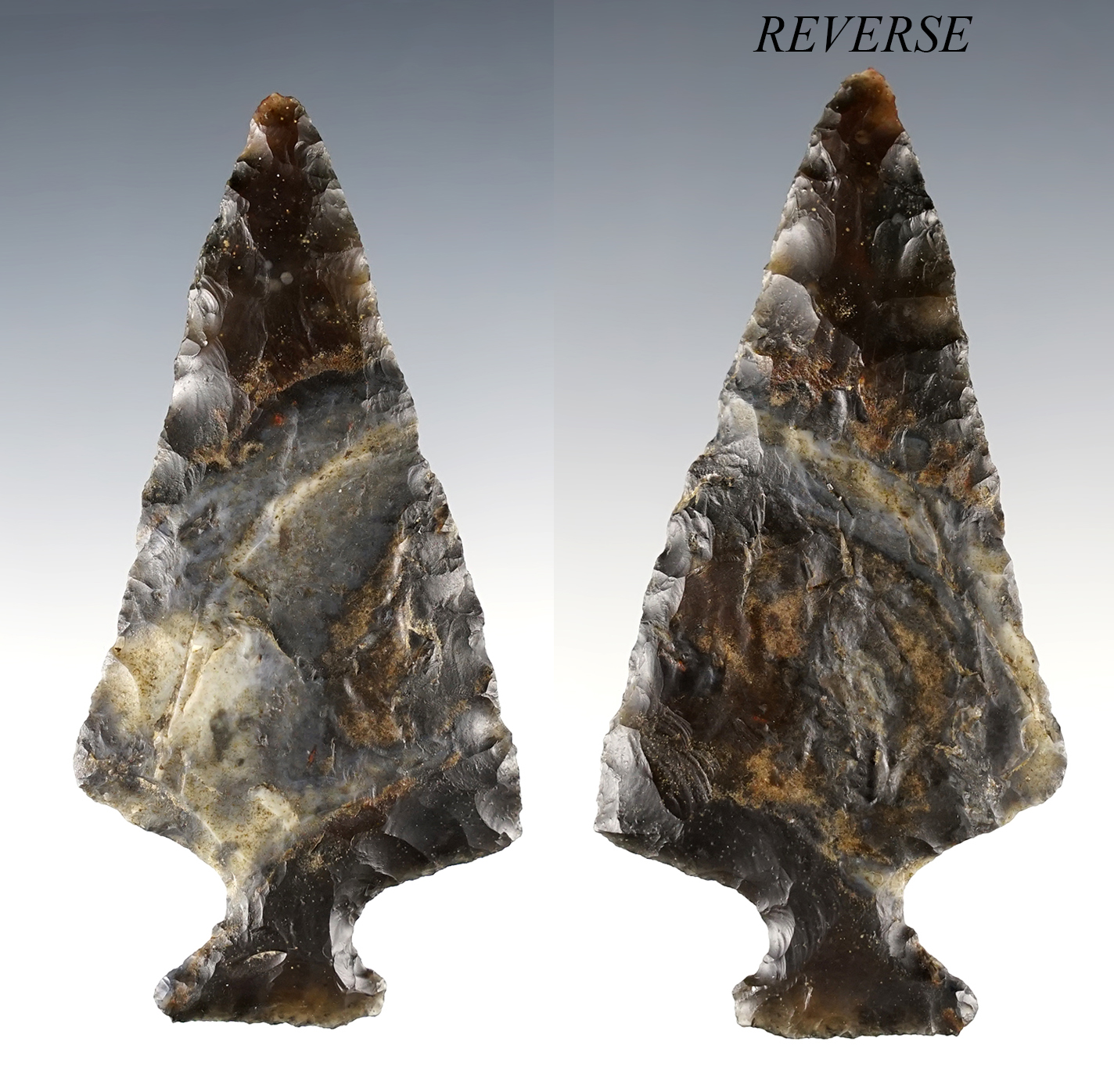 3 11/16" nicely made Ashtabula style point made from Sonora Flint - Southern Ohio.