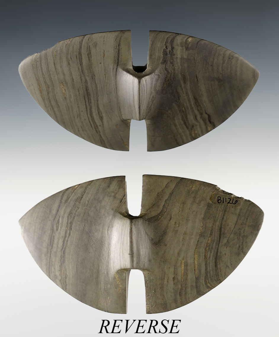 Exquisite 6 1/4" Double Notched Butterfly Bannerstone found by Mac Billings, Uniontown, KY.