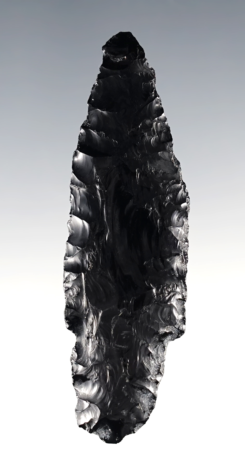3 1/8" Parman made from Obsidian. Found in Oregon. 