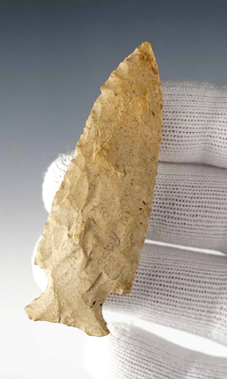 2 13/16" Cornernotch with a heavy twist to the blade. Found in Ross Co., Ohio. Ex. David Root.