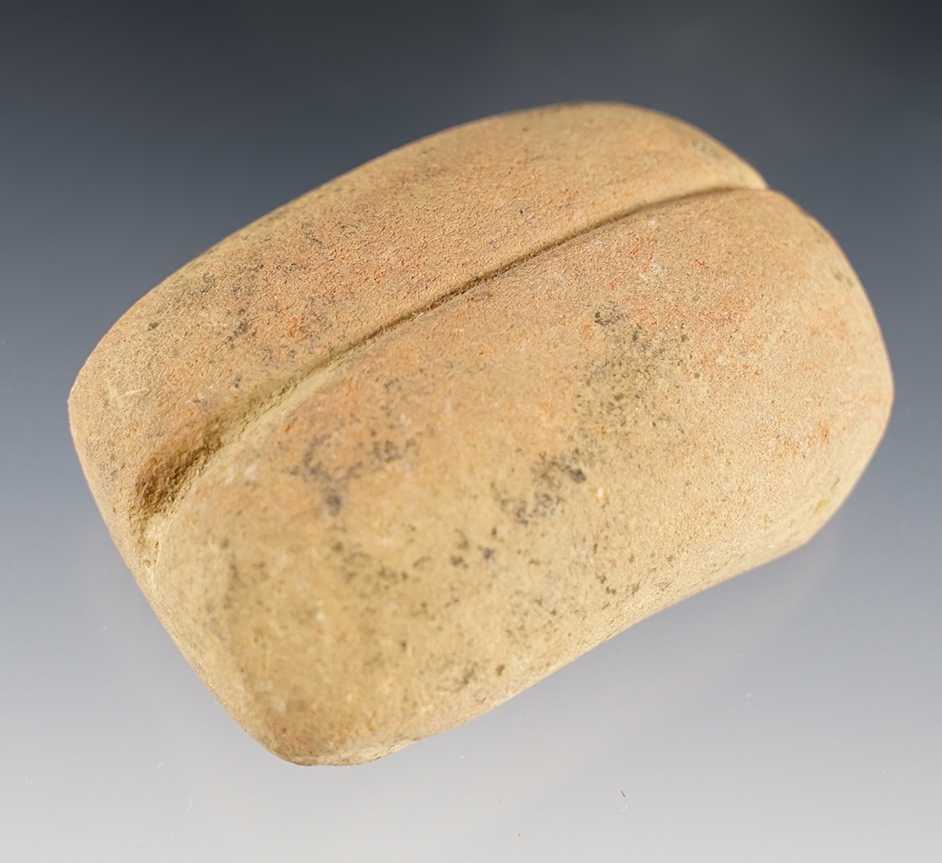 2 5/16" Grooved Loafstone with nice patina. Found in Jessamine Co., Kentucky. 