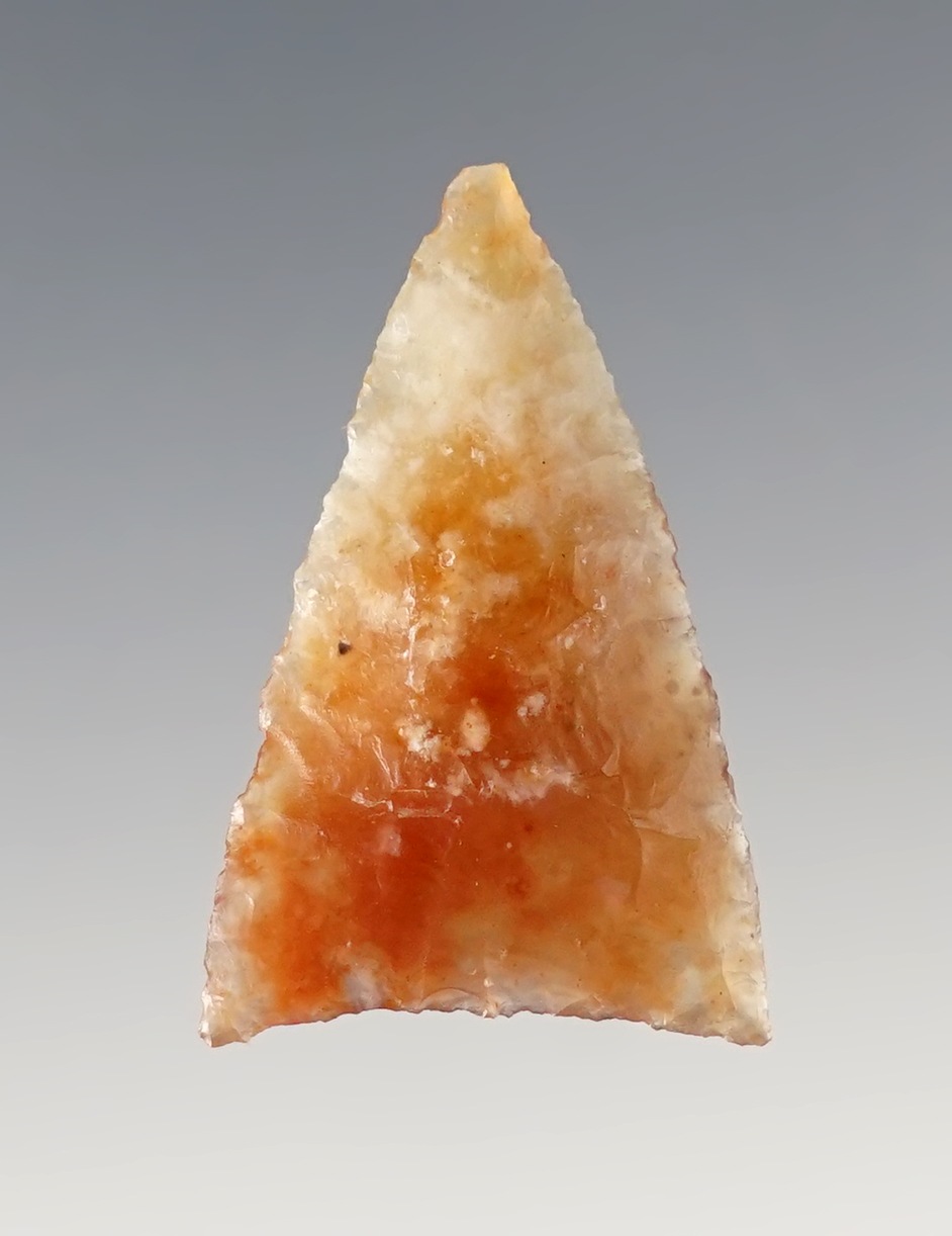 1 5/16" Madison Triangle made from beautiful Agate. Found in Wayne Co., Kentucky. Ex. Rhodes.