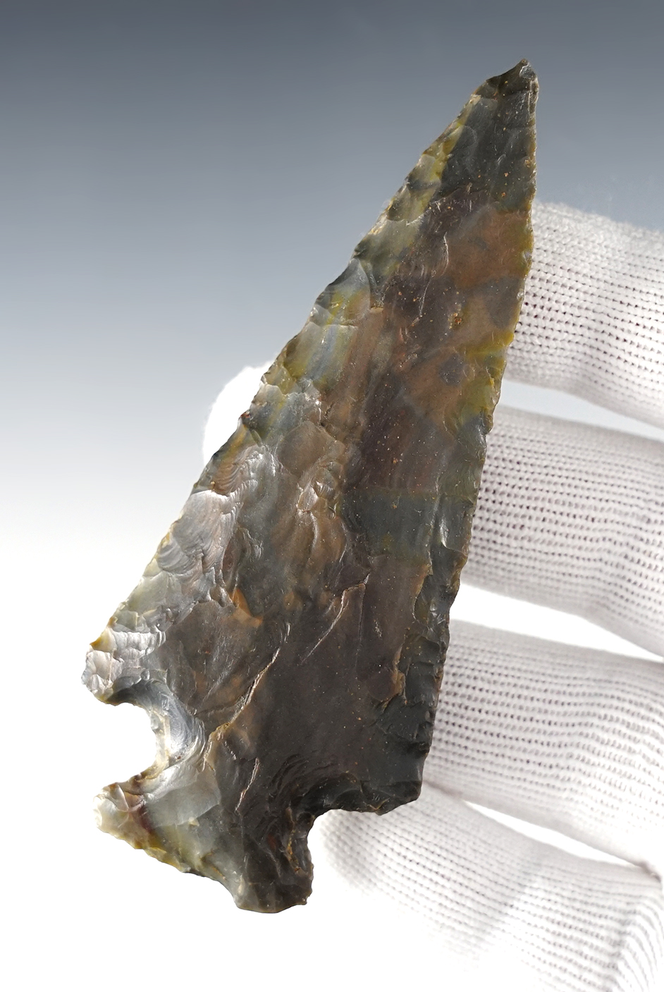 Nice 3 15/16" Lost Lake - Sonora Flint. Very minor modern tip retouch. Scioto Co., Ohio. 