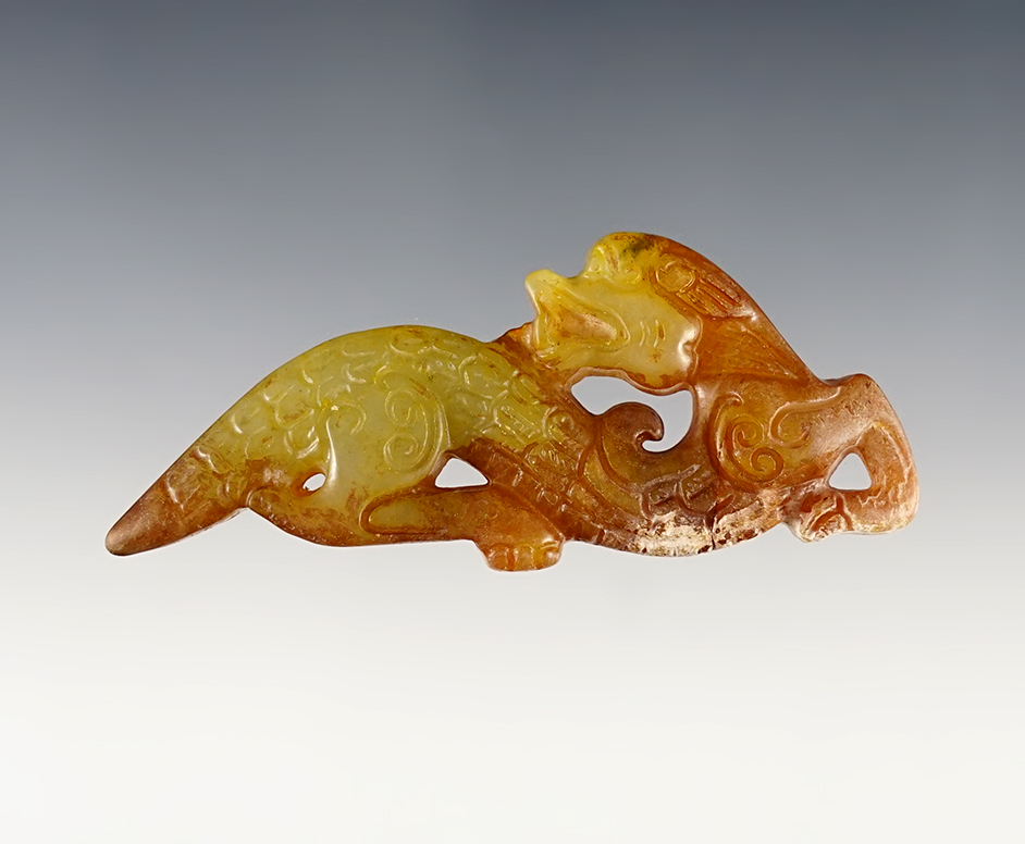 3 1/4" Jade Dragon Carving - Southeast Asia. Exact age unknown. 
