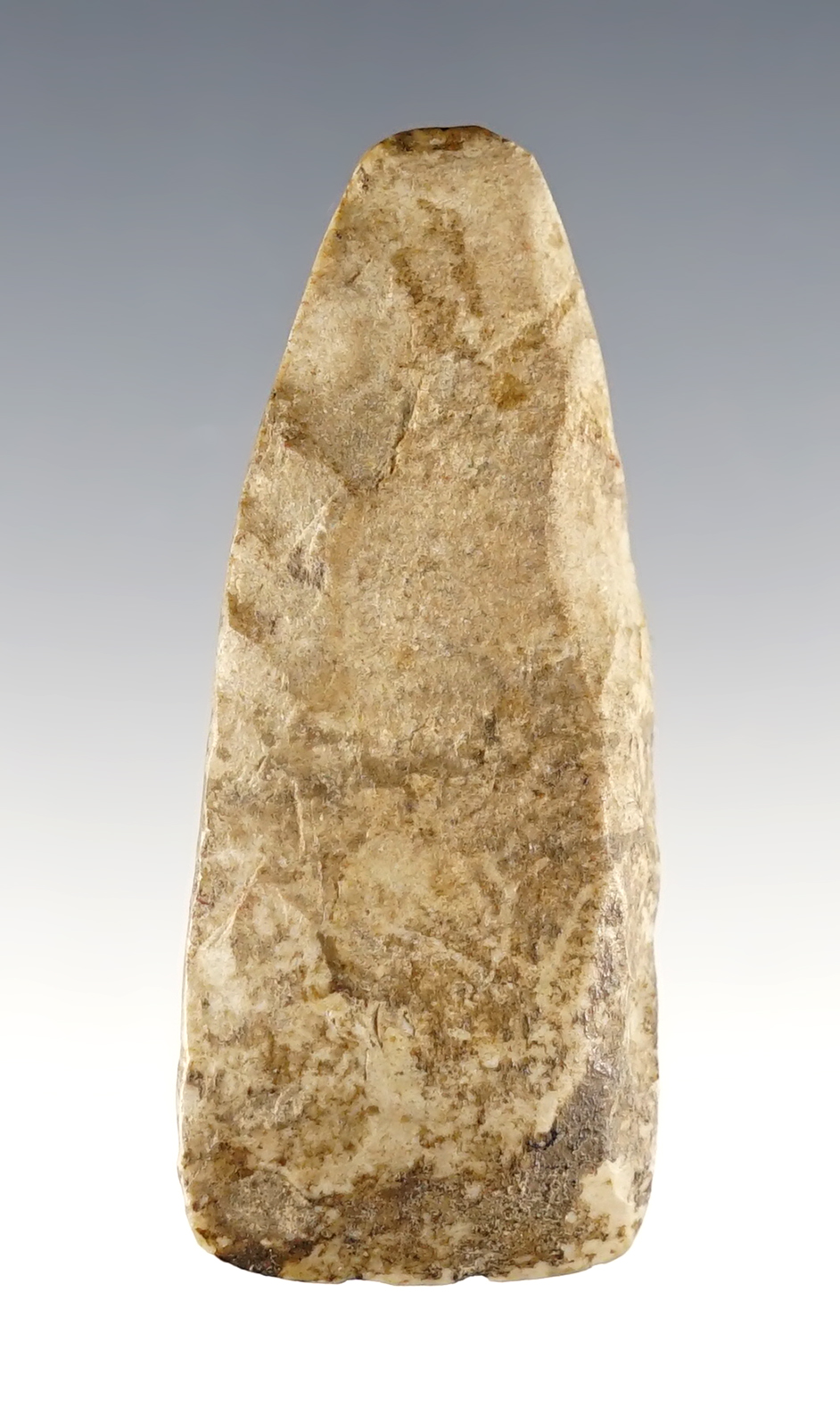 2 9/16" Pulaski Flint Celt found in Pulaski Co., Kentucky. Nice overall polish and a good bit.
