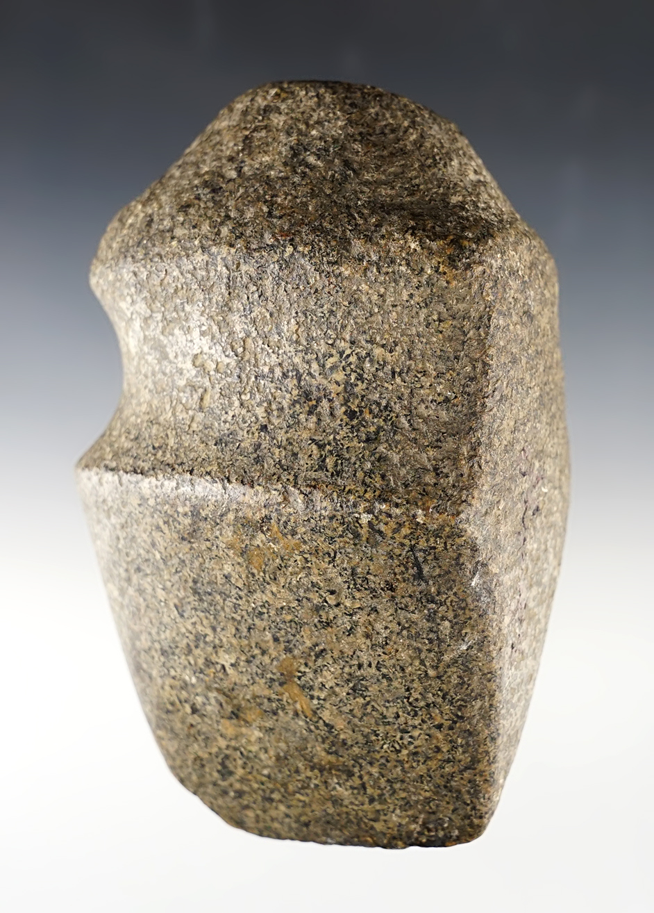 5 1/8" long 3/4 Groove Axe made from patinated Hardstone. Found in Madison Co., Kentucky. 