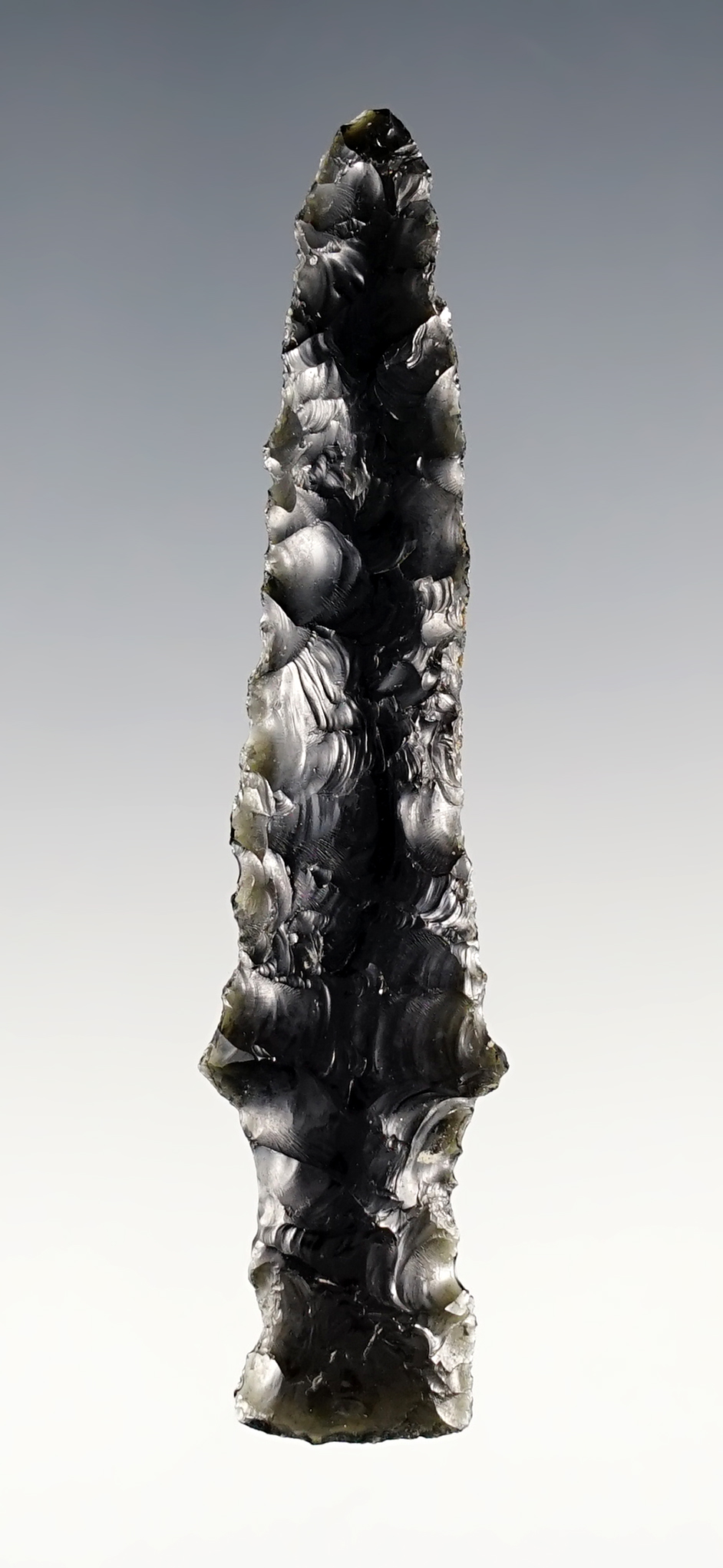 3 1/8" Stemmed Knife made from Obsidian, found in Oregon. 