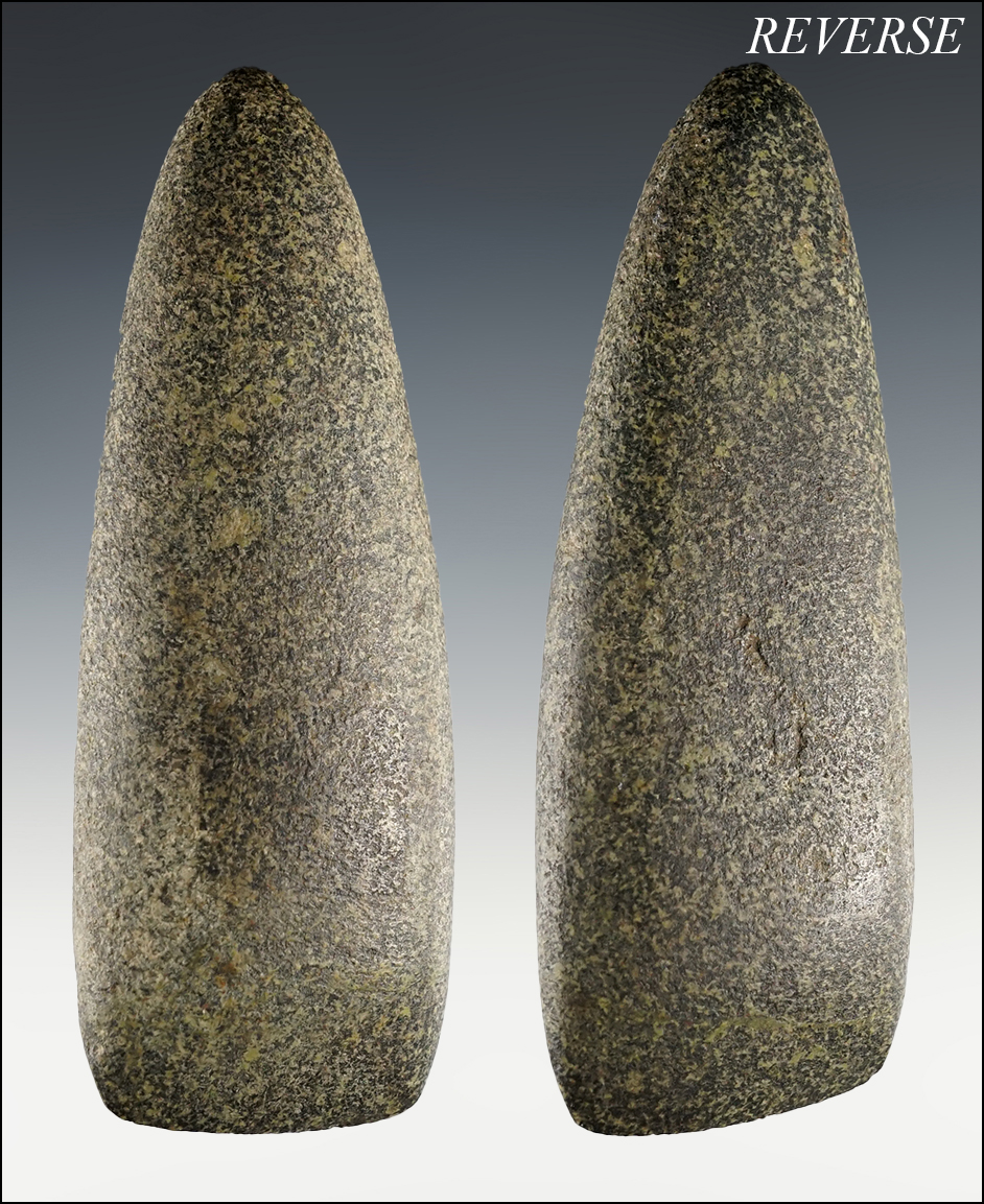 Well patinated 6" Hardstone Celt found in Wood Co., Ohio. 