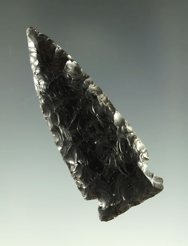 2" obsidian Besant from the Western U. S. That is nicely flaked.