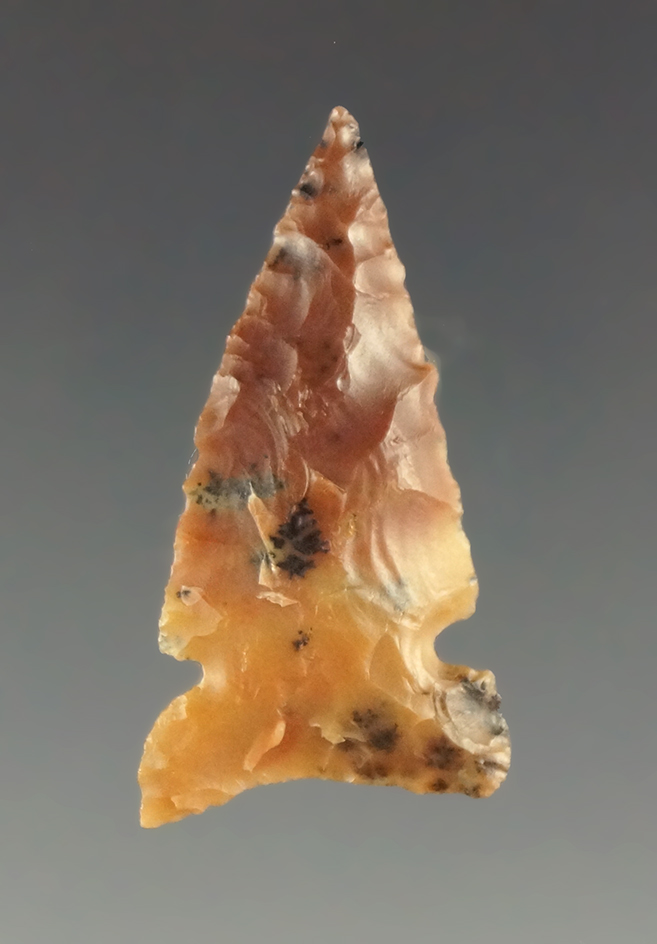 1 3/16" Desert General made from attractive multi-colored Flint found near the Columbia.
