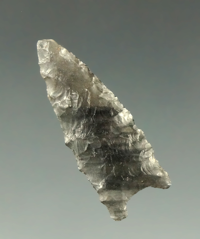 1 3/16" translucent stripe obsidian Humboldt found in the Great Basin region.