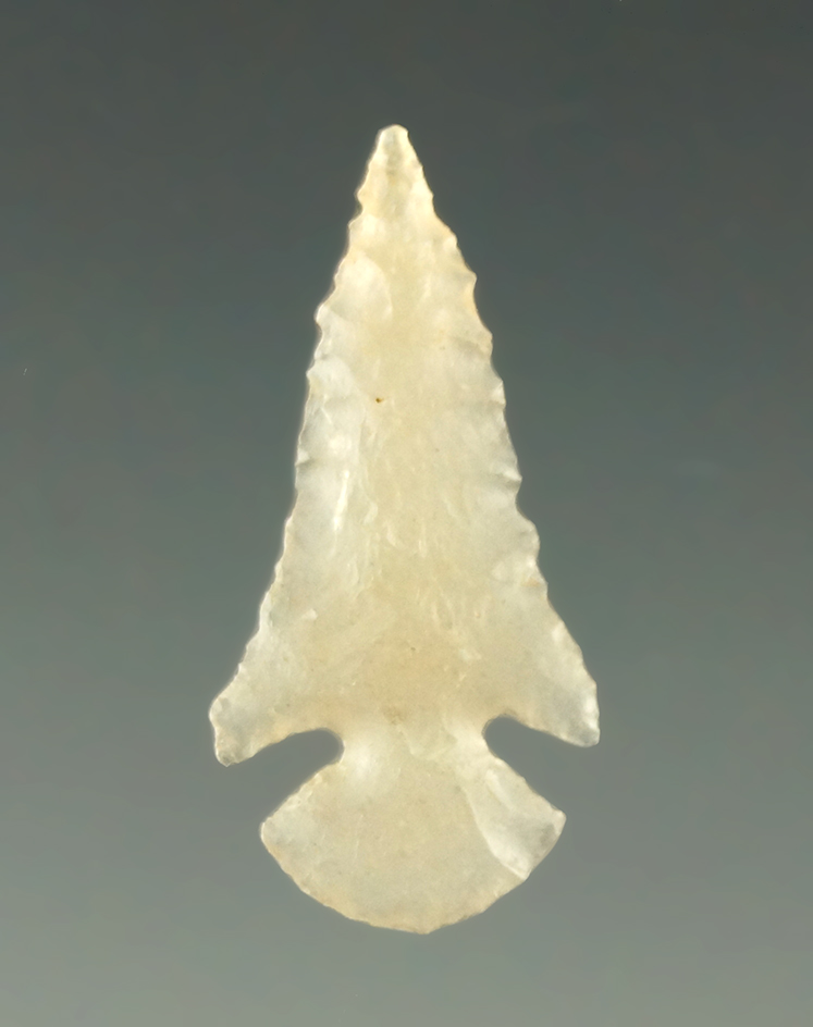 Rare and highly collectible! From the Kizzia Cache!   13/16" Agee point - Kid Site. Rogers COA.