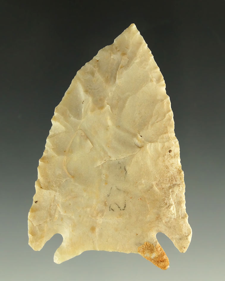 2 3/8" Neuberger with minor restoration to one basal ear - Illinois/Missouri area. Davis COA.