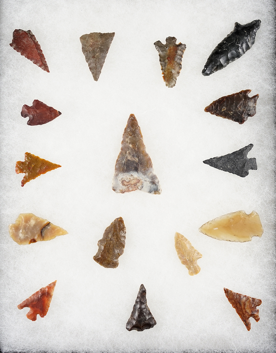 Set of 16 assorted Gem Points - Washington in the 1950's.