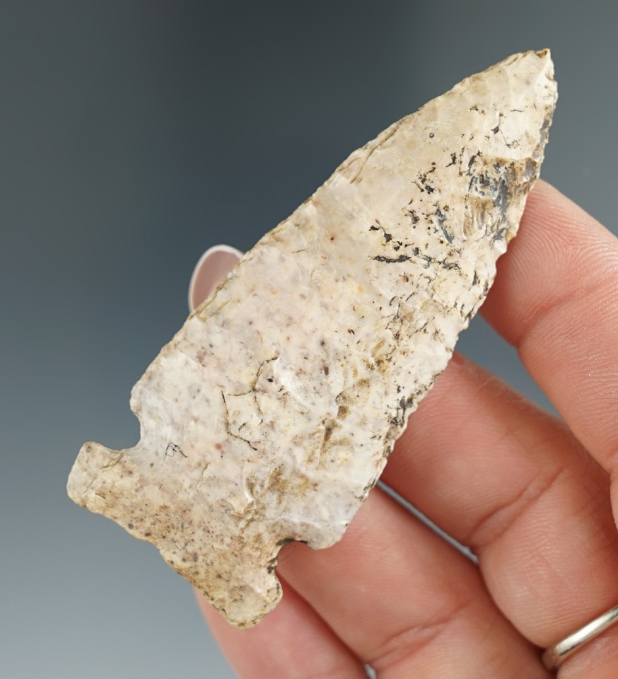 Heavily patinated 2 3/4" Sidenotch Archaic found in Lewis Co., Missouri