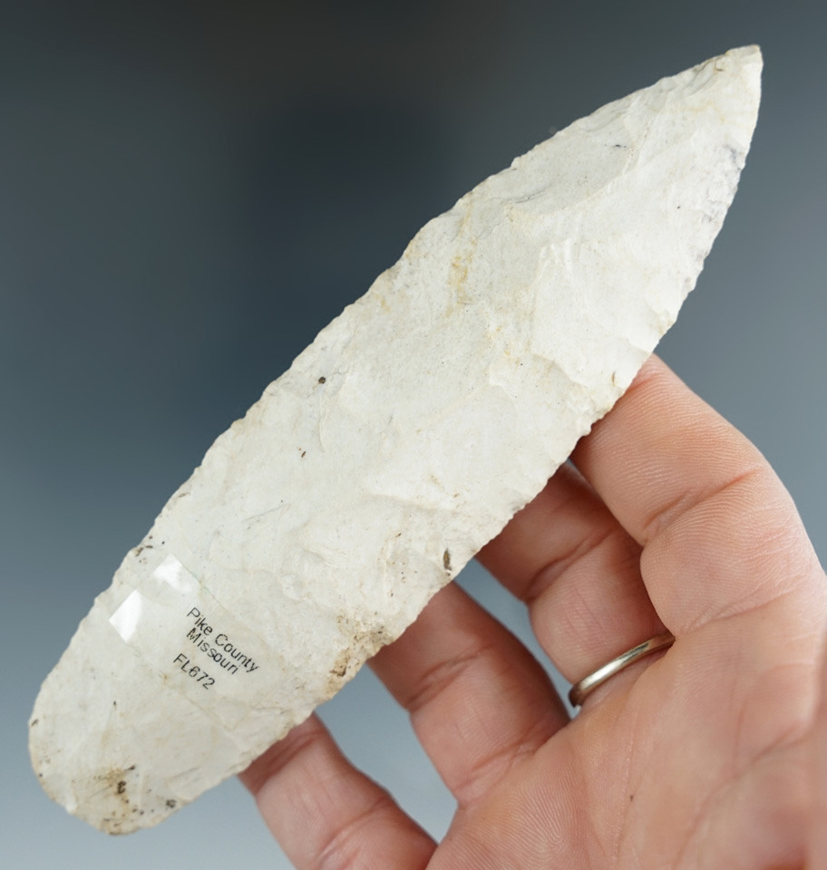 5 3/16" Burlington Lanceolate found in Pike Co., Missouri.