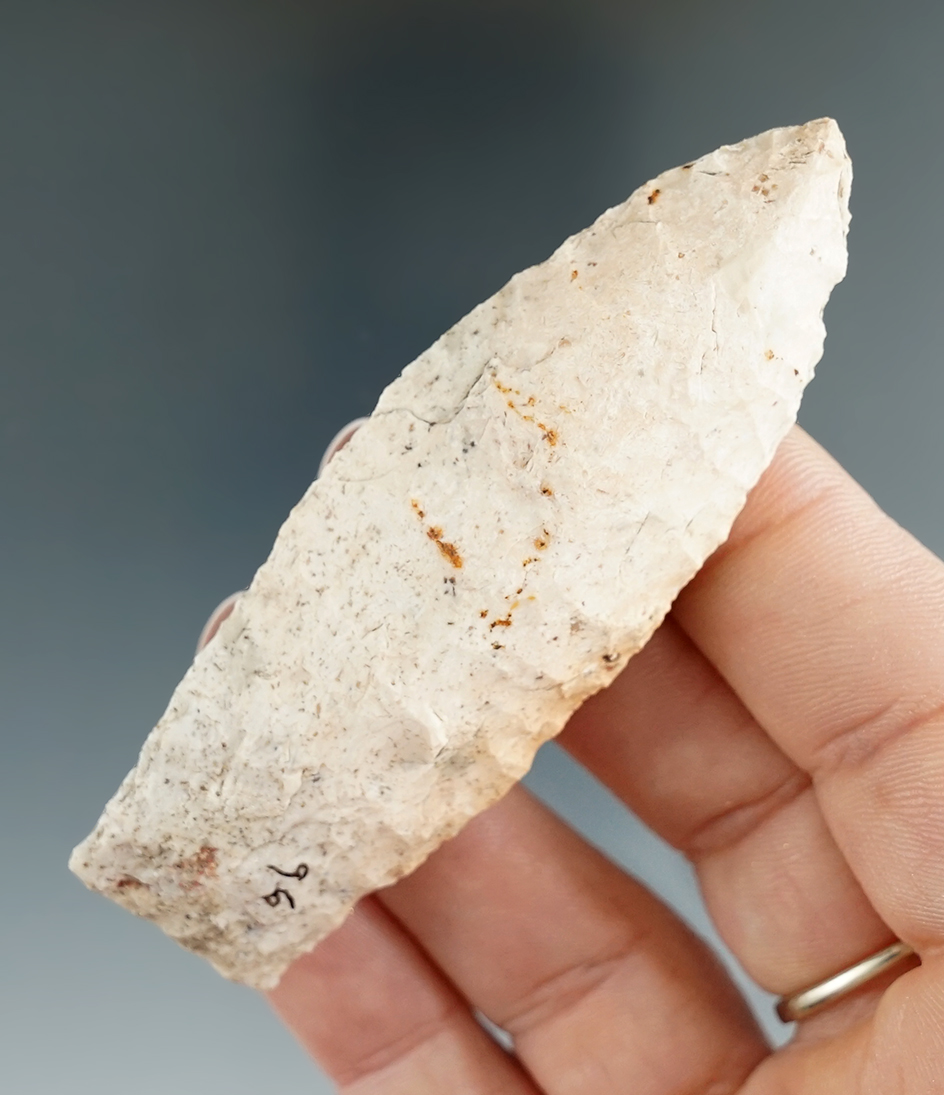 3 3/16" Lanceolate made from Burlington found in Missouri.